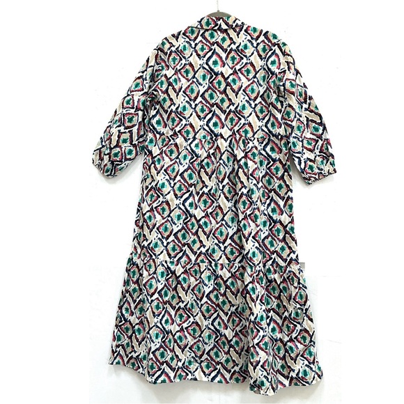 Maeve The Bettina Cotton Tiered Shirt Dress sz S - Picture 4 of 7
